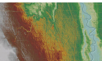 Lidar-generated image of iceberg tracks in the Red River Basin - courtesy MnDNR