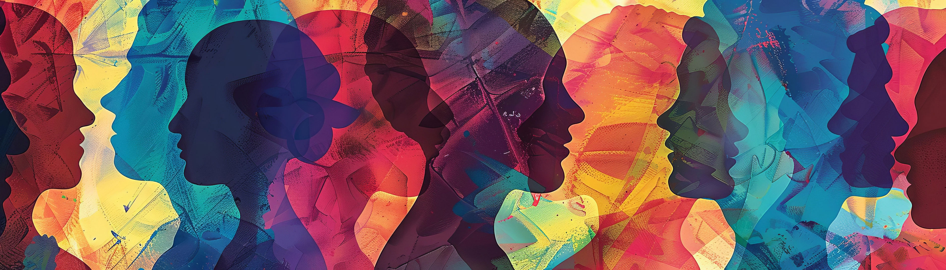 Collage of people silhouettes