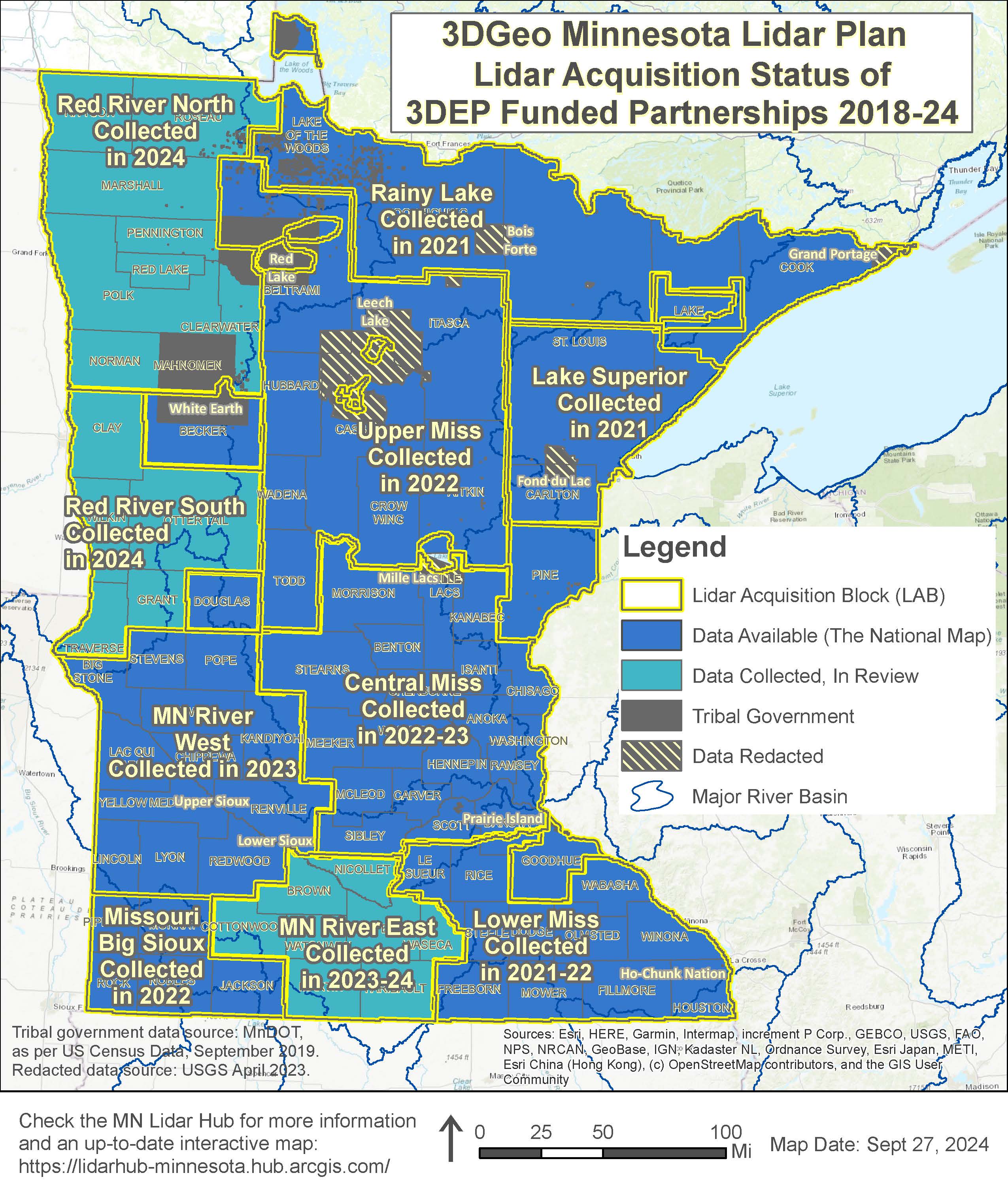 Image showing Map of Lidar Acquisition Blocks